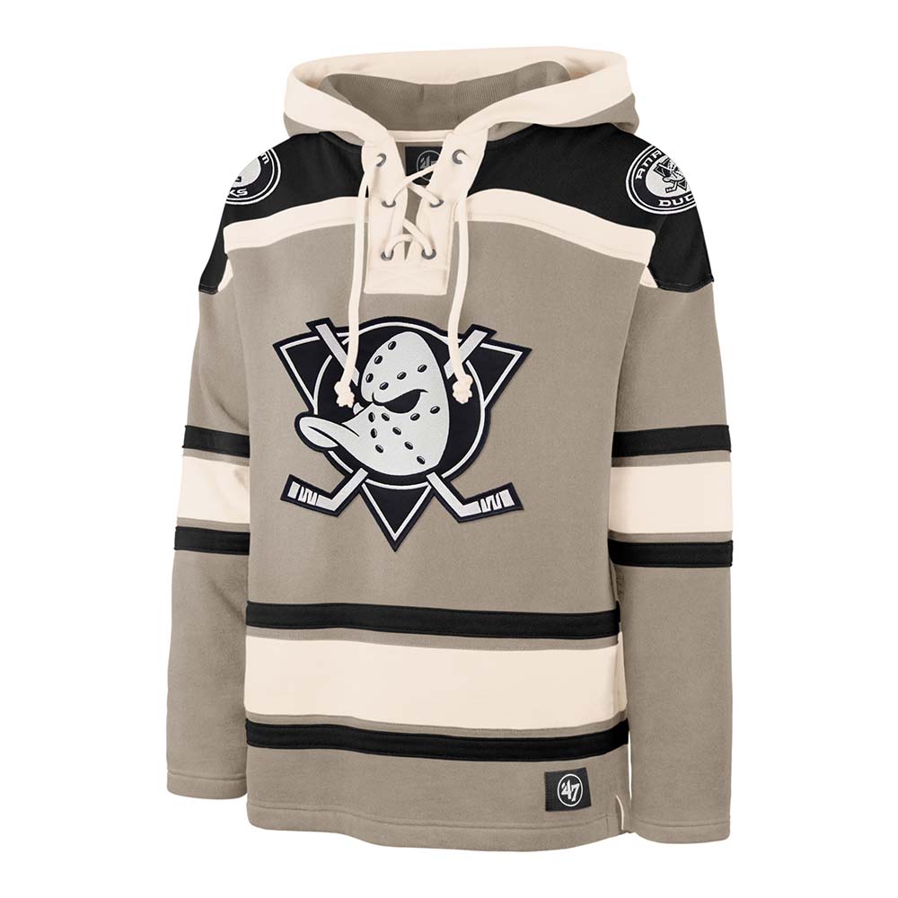 Boston Bruins Black '47 Superior Lacer Jersey Hoodie NHL Sweatshirt
