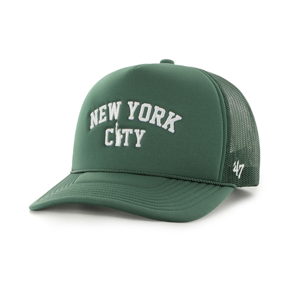 City New York Dark Green Mesh 47 Trucker FM