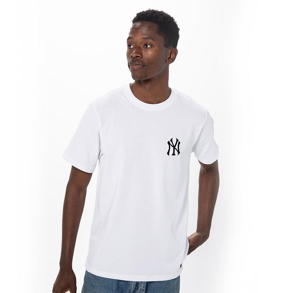 47 Brand NY Yankees T-Shirt In White With Chest And Back Print for Men