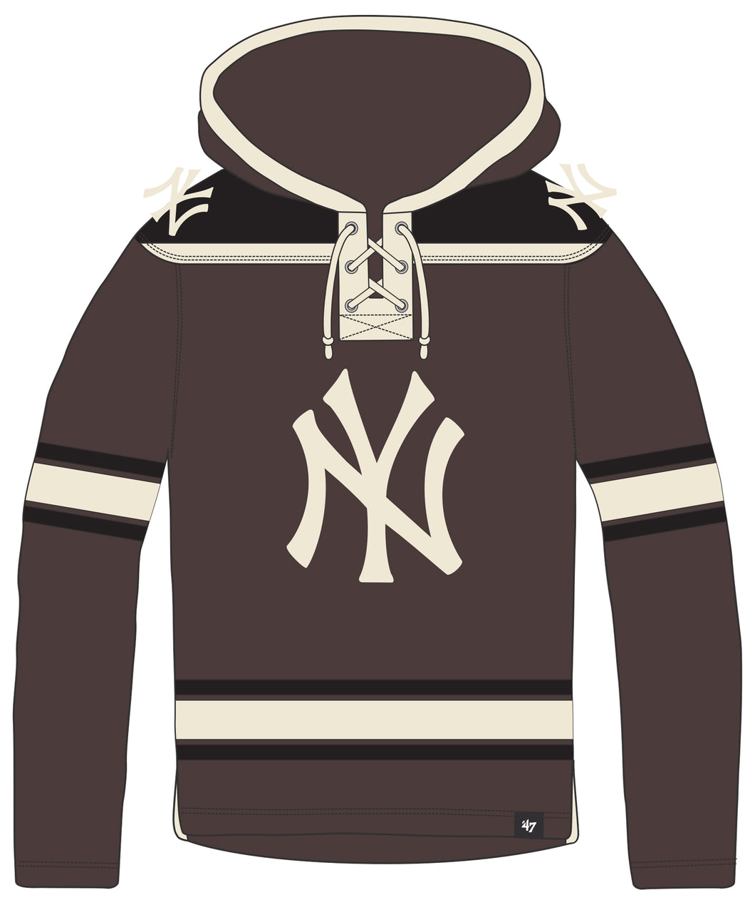 New York Yankees Brown '47 Superior LACER HOOD