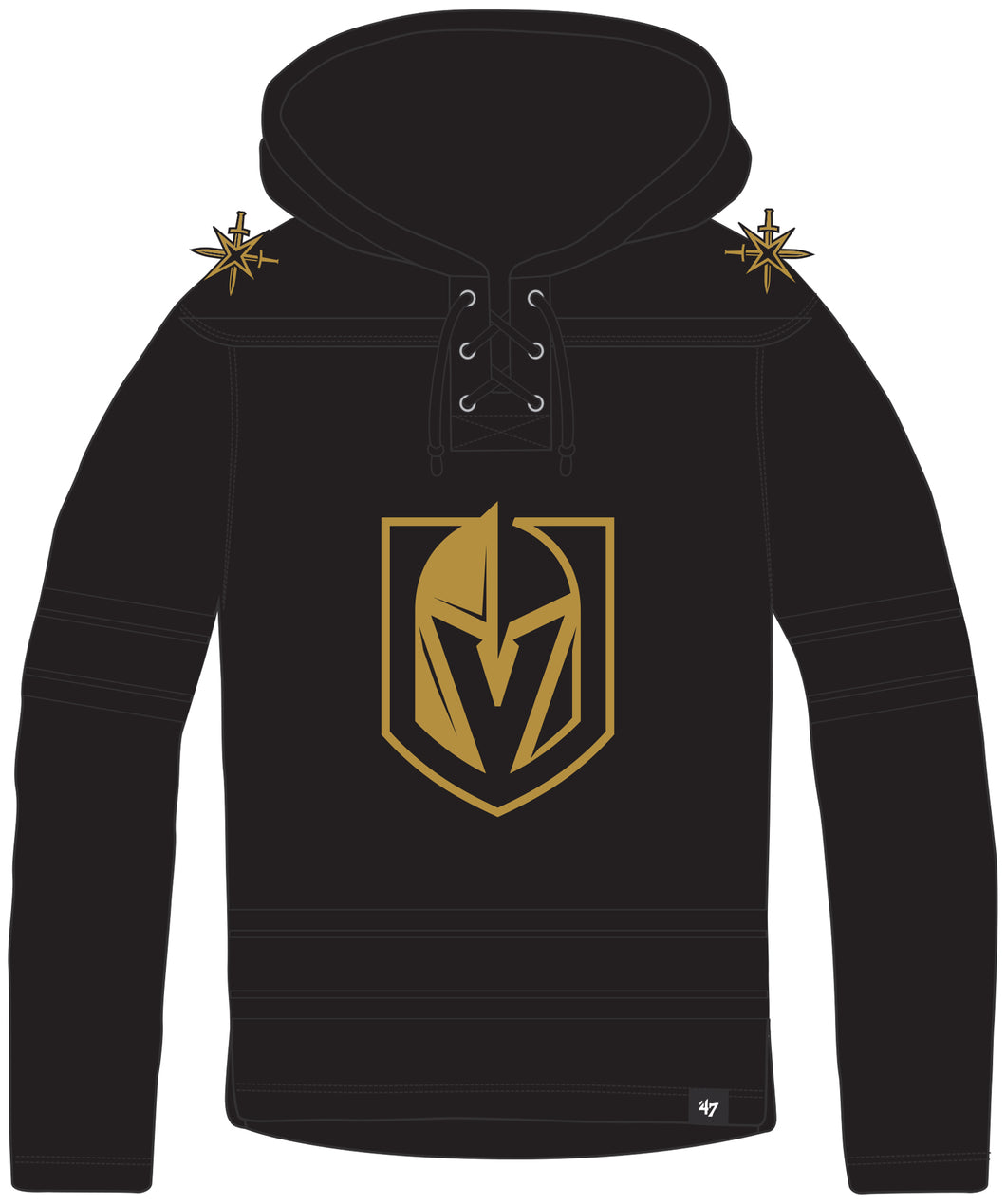 47 Brand Vegas Golden Knights Superior Lacer Hoodie Black/Gold