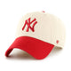Load image into Gallery viewer, New York Yankees Natural/Red Two Tone &#39;47 CLEAN UP
