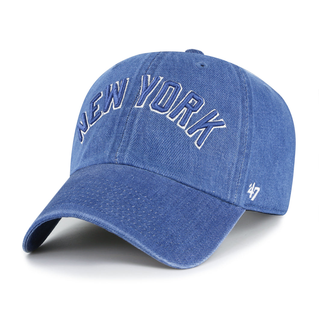 New York Yankees Timber Blue Script Lennon 47 CLEAN UP