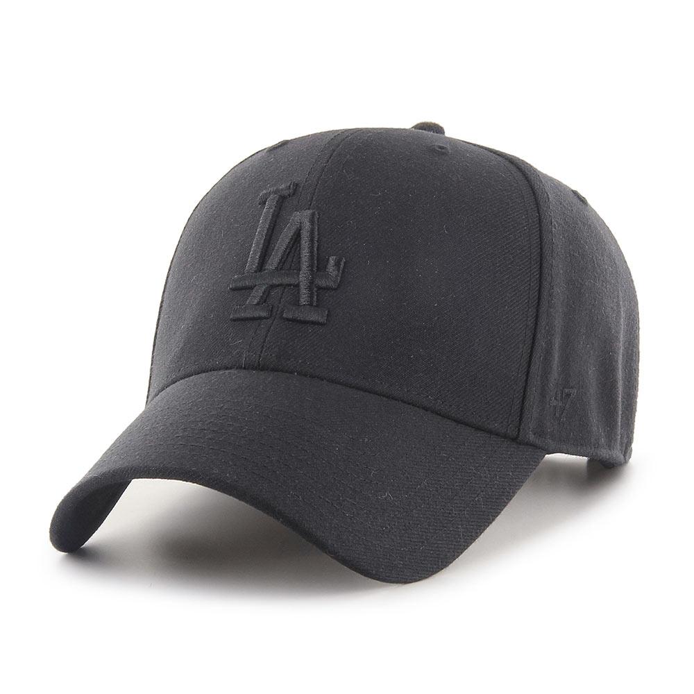 Los Angeles Dodgers Black/Black '47 MVP Snapback - Front