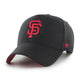Load image into Gallery viewer, San Francisco Giants Black/Red Replica ‘47 MVP DT Snapback - FRONT
