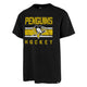 Load image into Gallery viewer, Pittsburgh Penguins Men&#39;s Black Distressed Print ’47 Brand Echo T-Shirt
