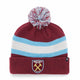 Load image into Gallery viewer, West Ham UFC Cardinal Breakaway Cuff KNIT BEANIE - Front
