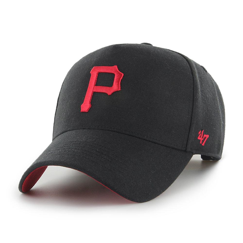 Pittsburgh Pirates Black/Red Replica ‘47 MVP DT Snapback - FRONT