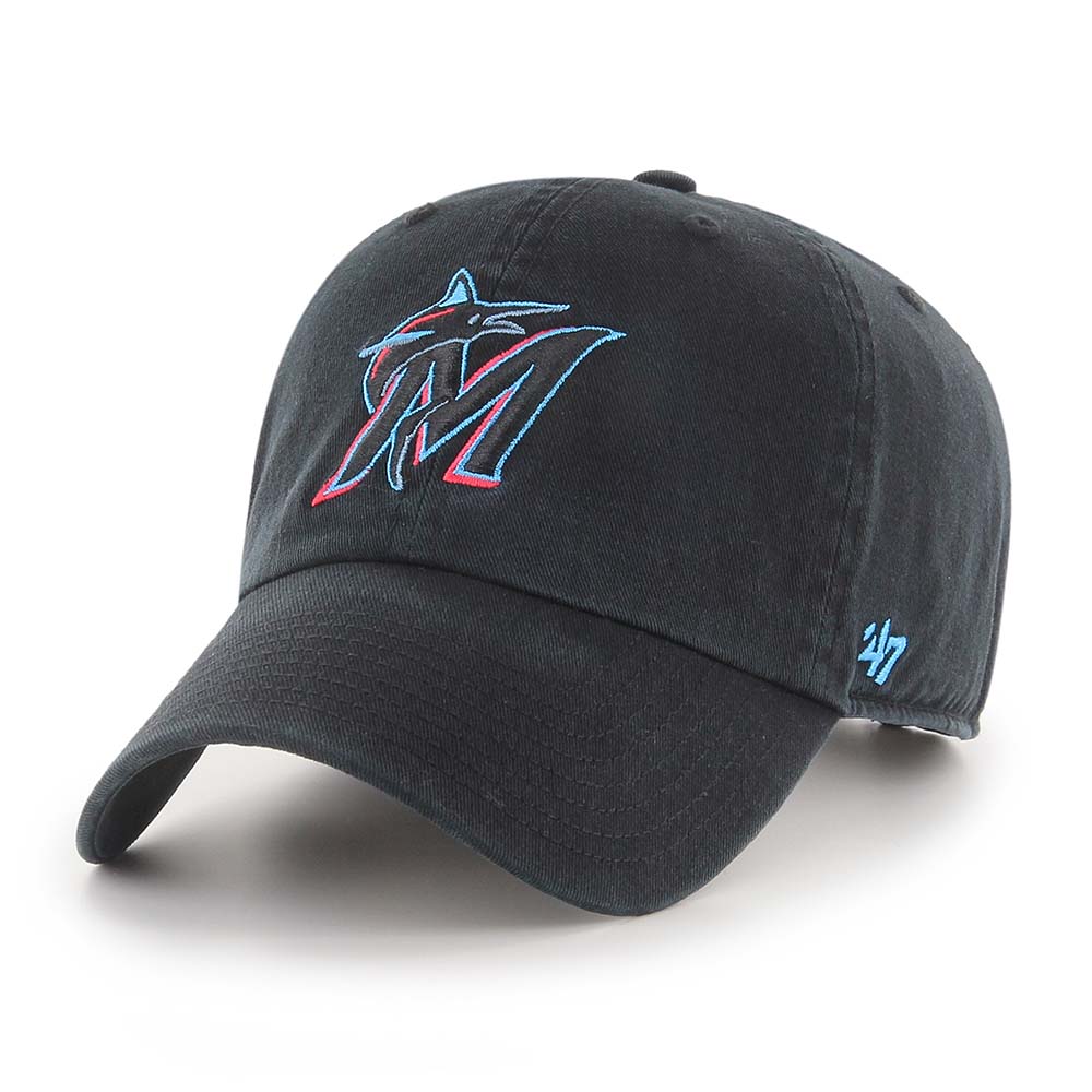 Miami Marlins Black '47 CLEAN UP | Shop MLB Lifestyle Hats & Caps – '47 ...