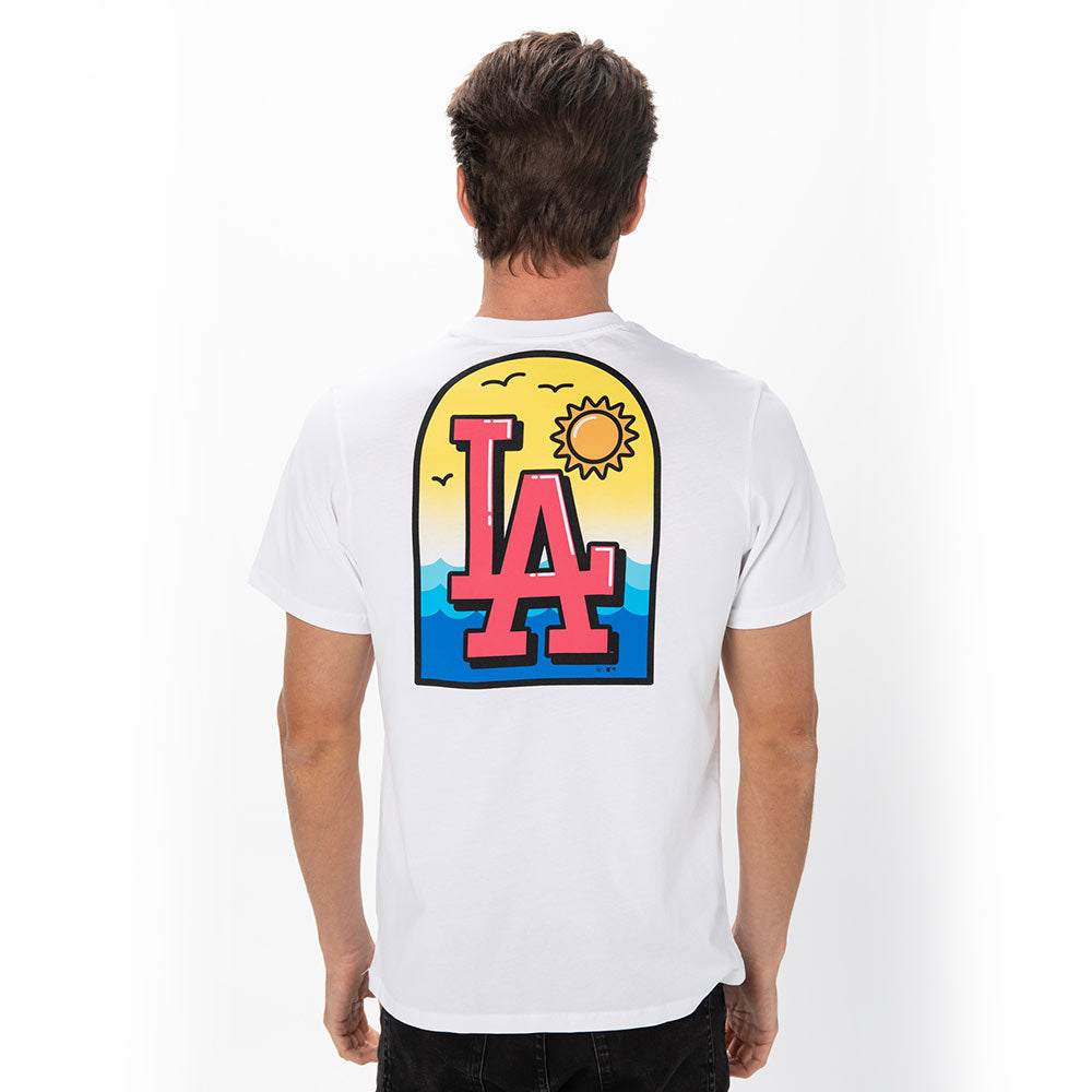 Los Angeles Dodgers Mens T-Shirt '47 Brand Blue La White Tee L