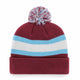 Load image into Gallery viewer, West Ham UFC Cardinal Breakaway Cuff KNIT BEANIE - Back
