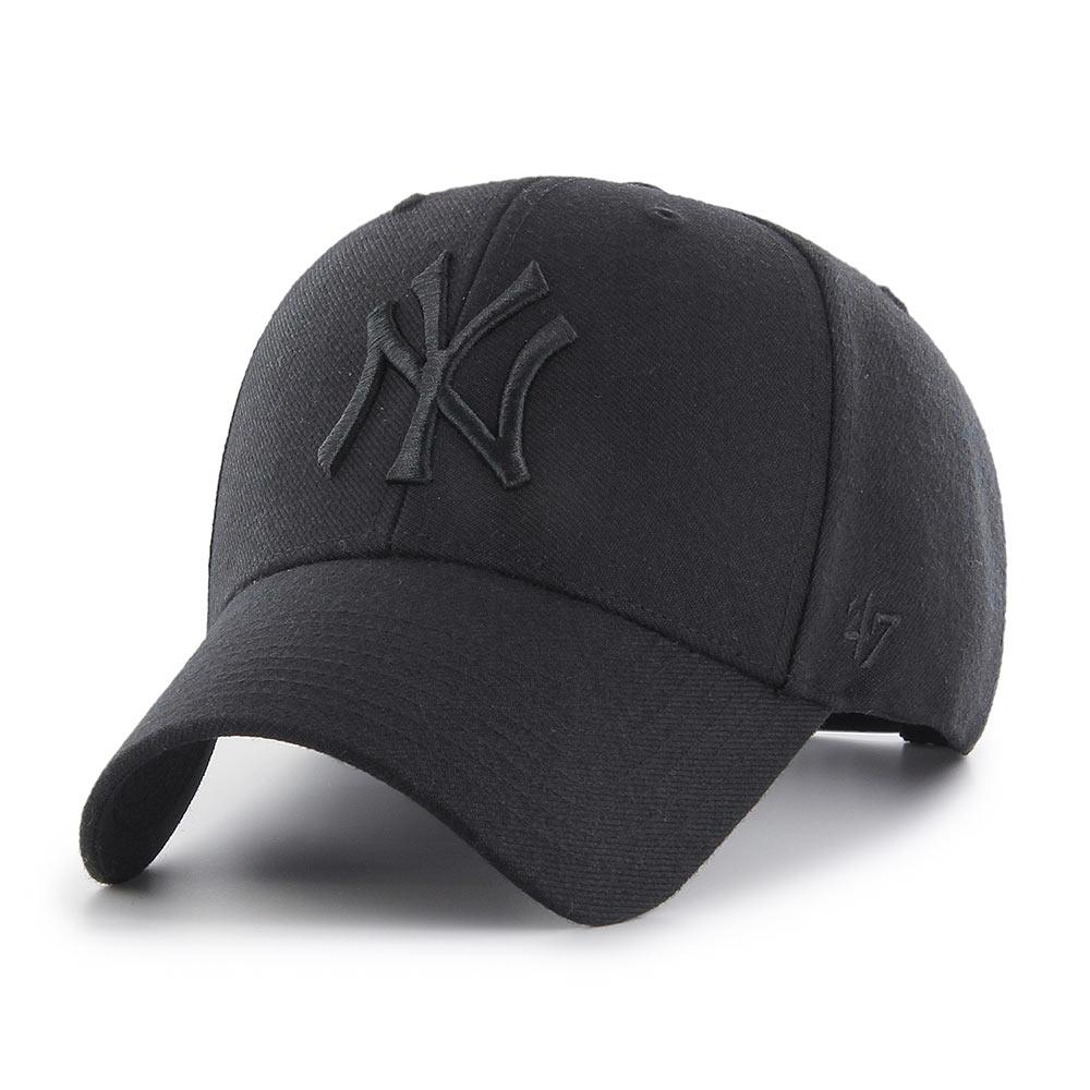 New York Yankees Black/Black '47 MVP Snapback - Front