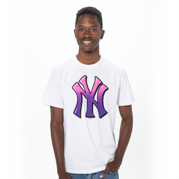 47 NEW YORK YANKEES DAY GLOW ECHO TEE - Print T-shirt - white